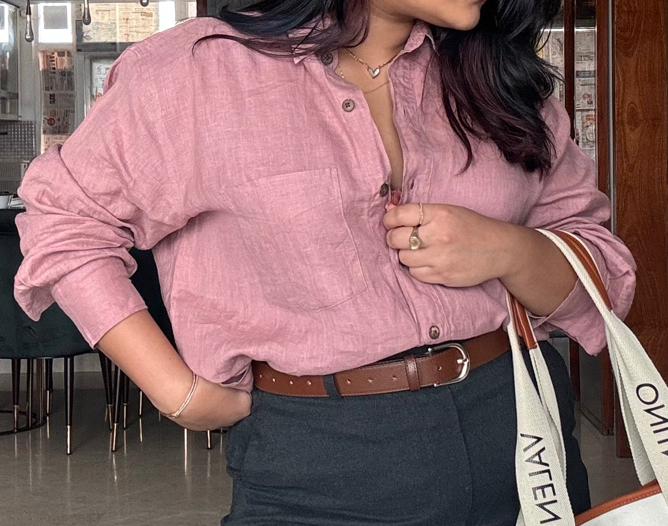 Brisa Shirt- Dusty Rose