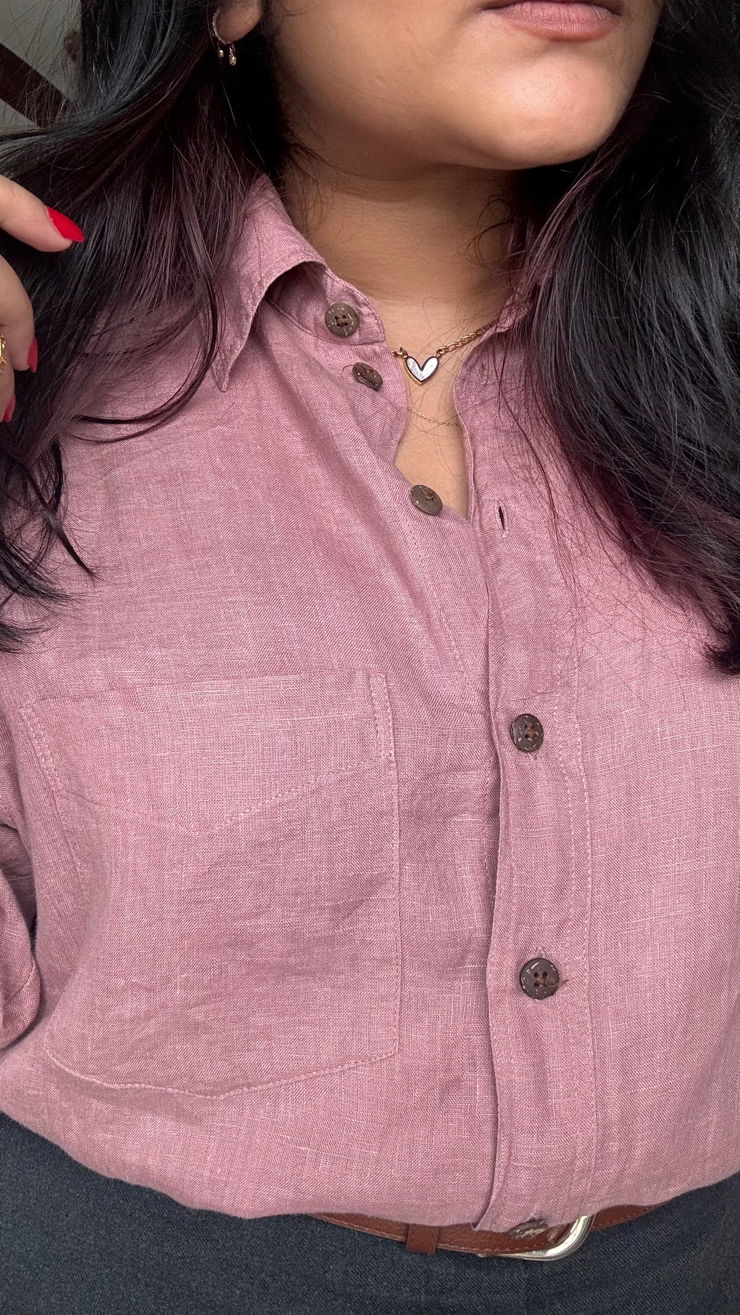 Brisa Shirt- Dusty Rose