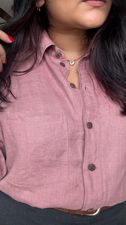 Brisa Shirt- Dusty Rose