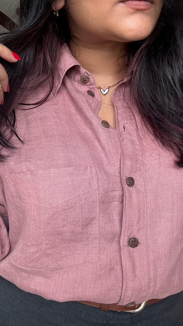 Brisa Shirt- Dusty Rose